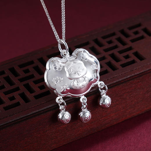 子佩集S990银【快乐宝贝】套链【CMSTL007】纯银儿童项链2411 商品图1