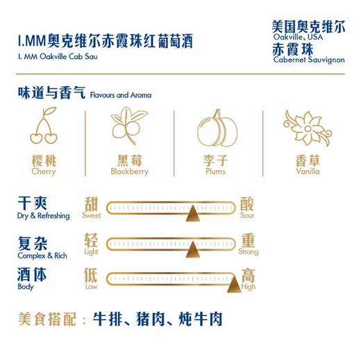 MM 山姆 Member's Mark 美国进口 奥克维尔赤霞珠红葡萄酒 750ml 商品图1