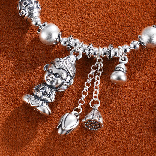 子佩集S999银【净莲悟空】手串【SC001196】纯银手链2411 商品图2