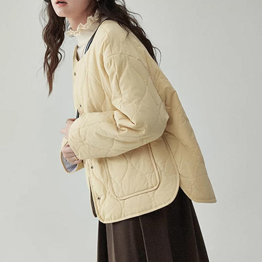 裁缝学苑AQ394日系两面穿菱格圆领短款棉服纸样女装面包服外套服装打板 商品图3