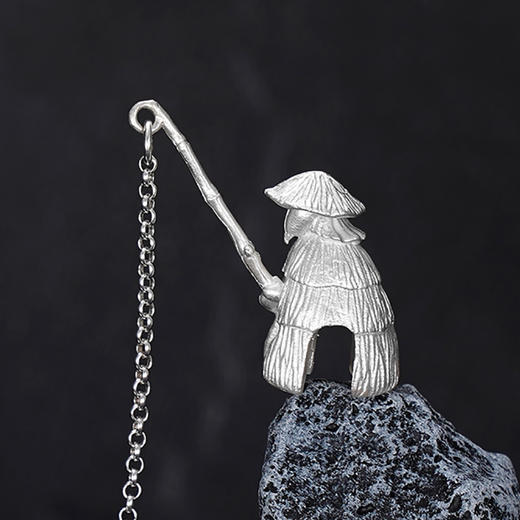 子佩集S999银【福钓翁】茶包【CP306】纯银茶具可打开姜太公钓鱼2411 商品图3