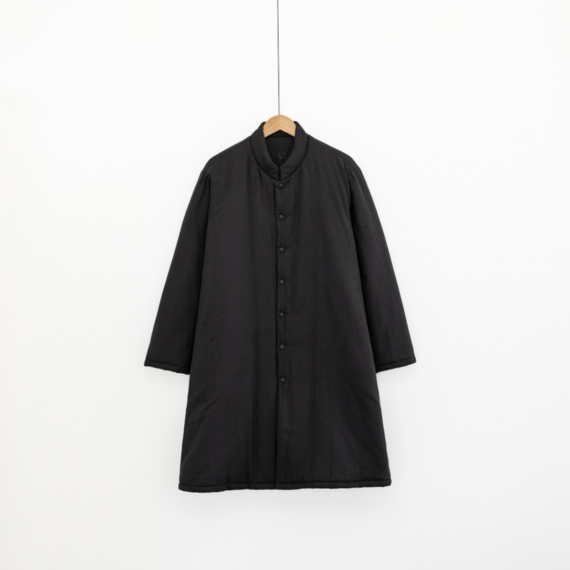 宜色家男款中式立领国风长袍棉服