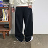 徐太浪黑色缉明线磨毛休闲裤男秋冬季潮流百搭宽松直筒运动裤长裤 商品缩略图3