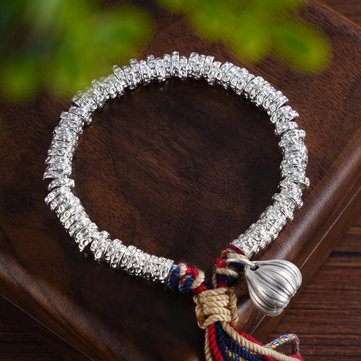 子佩集S999银【算你最棒】手串【SC001208】纯银手链串珠钱串手链腰缠万贯盘缠盘缠2411 商品图3