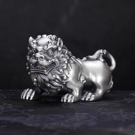 子佩集S999银【青狮】手把件【BJ247】纯银手把件仿古2411