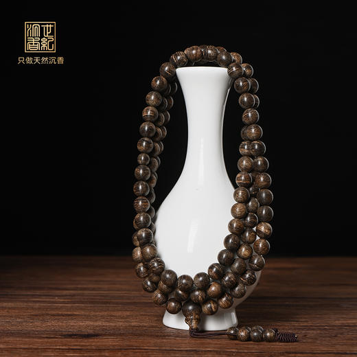 天然都蓬沉香佛珠 9mm*108颗 41.5克 SP10240 商品图0