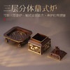 纯铜盘香炉故宫华表创意盘香炉家用四方鼎檀香沉香熏香器黄铜中式摆件 商品缩略图2