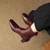【预售5天】方头粗跟气质显瘦包腿简约短筒靴秋冬后拉链韩版柔软舒适时装靴HB&8815 商品缩略图0