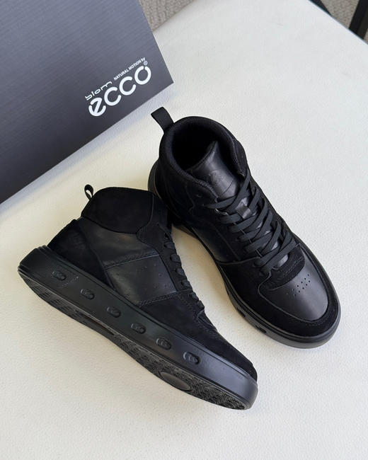 爱步ECCO真皮女士高帮运动鞋休闲鞋 商品图1