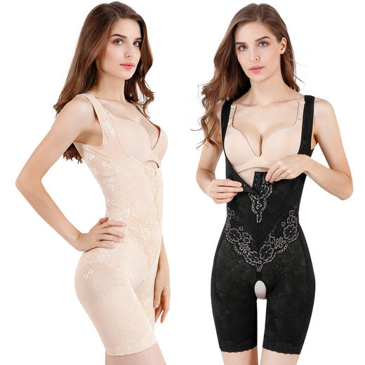 新品拉链排扣平角连体塑身衣，加强版产后托胸收腹塑形束身衣BLJ2104 商品图3