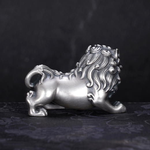 子佩集S999银【青狮】手把件【BJ247】纯银手把件仿古2411 商品图1