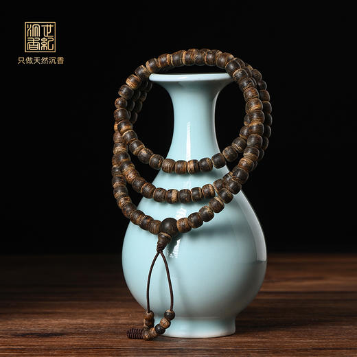 天然文莱沉香桶珠 沉水级 6mm*108颗 16.8克 SP10193 商品图0