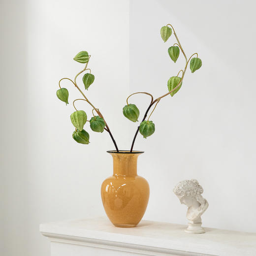 轻奢复古高级感琉璃黄玉花瓶新品上架 商品图1