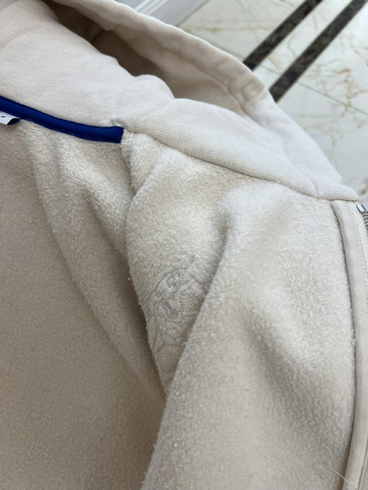 121-1 渠道货 BB骑士战马贴布绣 高密高支厚实 连帽加绒拉链卫衣 男款 女生也爱穿 商品图13