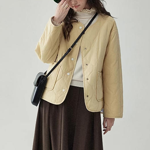 裁缝学苑AQ394日系两面穿菱格圆领短款棉服纸样女装面包服外套服装打板 商品图5