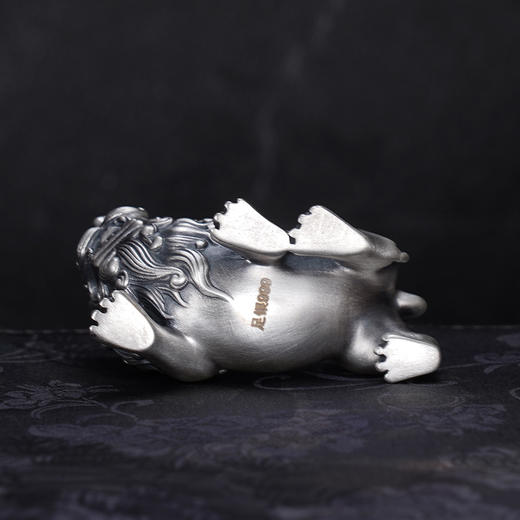 子佩集S999银【青狮】手把件【BJ247】纯银手把件仿古2411 商品图2