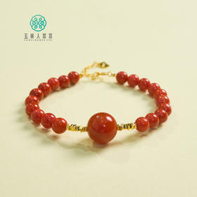 S925南红圆珠约6+mm手链
