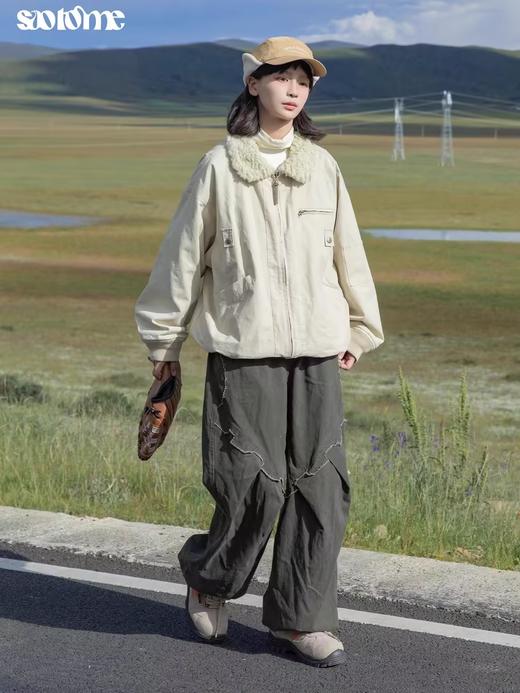 早乙女惠子saotome/STMWT243276/羊羔毛翻领猎户夹克 商品图0