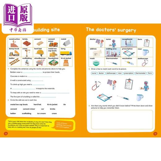 【中商原版】Vocabulary Ages 5-7 Collins Easy Learning 英文原版 柯林斯易学儿童 单词 5-7岁 KS1小学英语 商品图4