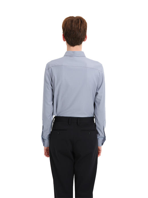 callisto灰色莫代尔混纺长衬衫 商品图4