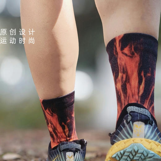 野火压缩减震专业功能透气排汗跑步运动中筒袜 商品图3