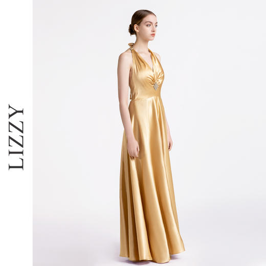 LIZZY女士晚礼服修身性感露背吊带优雅气质连衣裙 商品图2