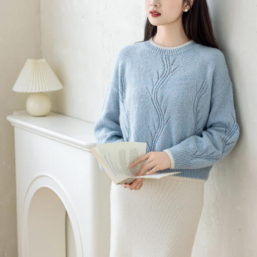 苏苏姐家艾米花朵套头衫手工DIY衣服棒针钩针毛线团材料包 商品图2