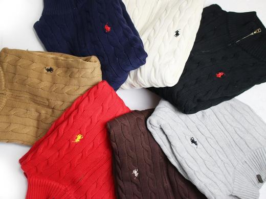 RALPHLAUREN/拉夫劳伦经典战马小标刺绣logo保罗polo高领套头半拉链针织麻花毛衣针织衫男女同款（BG） 商品图4