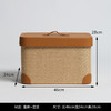 【米白/棕色】娜家皮质方形编织篓 商品缩略图10