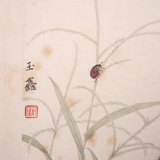 罗玉鑫国画33x33CM《六合之二·戊卯（狗）》一1平尺手绘纸本工笔国画作品[原作编号GH0390] 商品图4