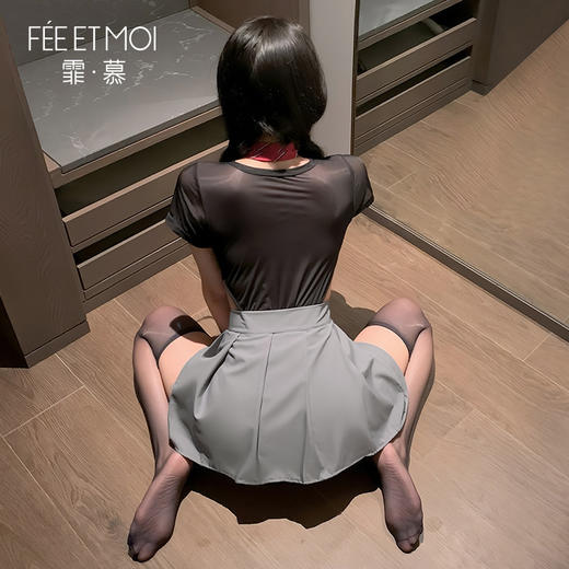 【情趣内衣】霏慕 盐系校园女友开裆JK套装6909 商品图8