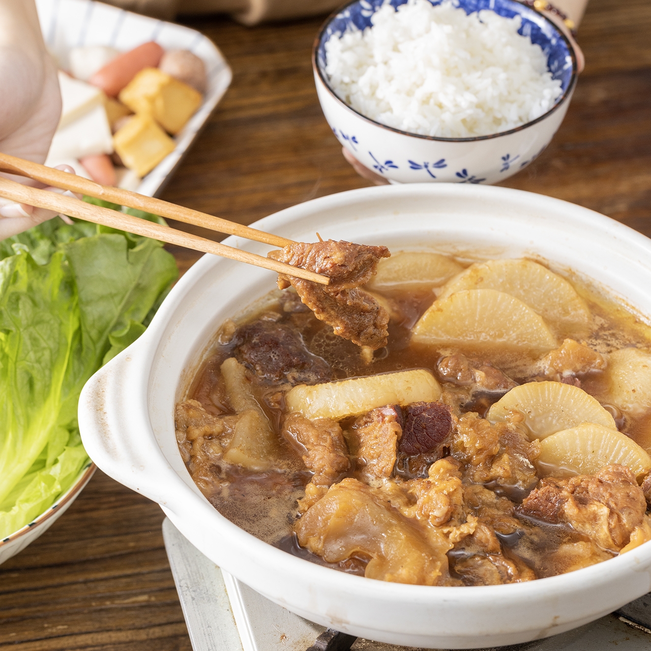 地道内蒙筋头巴脑|加热5分钟即食，牛肉酥软、牛筋Q弹，香迷糊了！