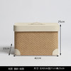 【米白/棕色】娜家皮质方形编织篓 商品缩略图6