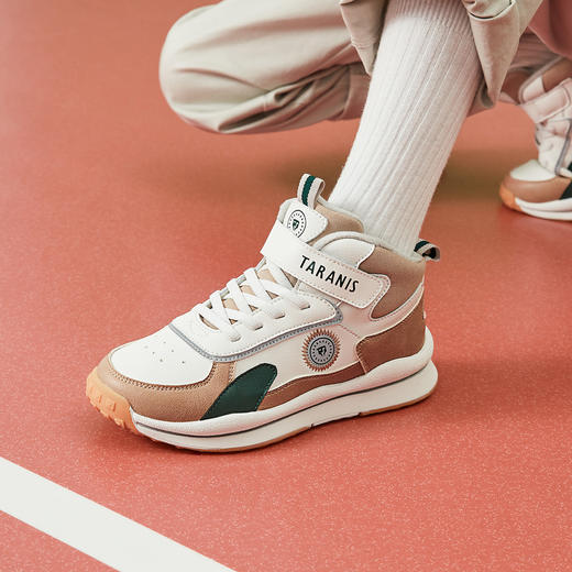 泰兰尼斯kids儿童鞋秋冬新款加绒高帮防滑女童运动鞋男童休闲鞋子T01D2D2231 商品图3