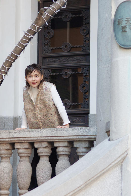 盛唐牡丹|儿童系列|Kids 牛首龙纹对襟马甲 商品图2