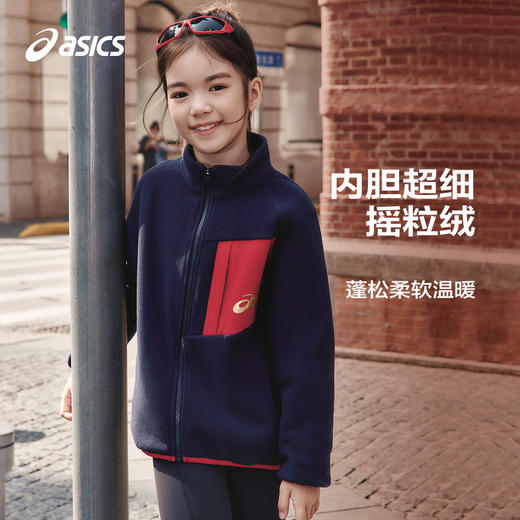 【商场同款】Asics/亚瑟士童装儿童三防外套春夹棉保暖新年红色 商品图1