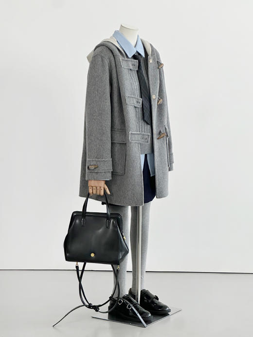 【漫游冬季】2024新款学院风格雷系复古时尚牛角扣少女感甜妹毛呢大衣外套 商品图5