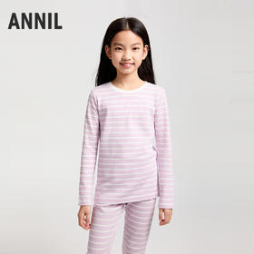 【100%纯棉断码捡漏】女童高回弹透气秋衣裤套装家居服睡衣安奈儿童装JG437650