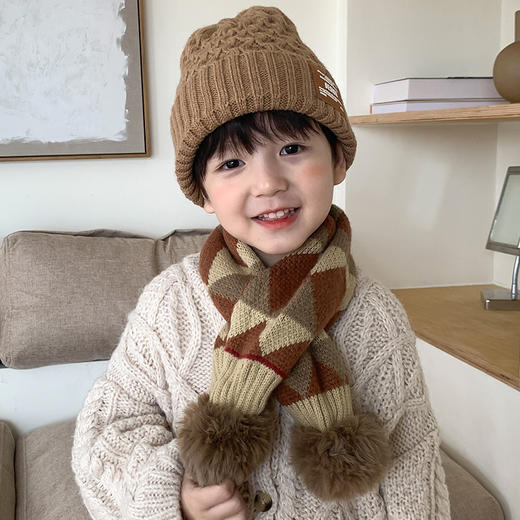 【儿童围巾！男女宝宝交叉围脖】超厚保暖，宝贝防风；舒适亲肤，柔情呵护；秋冬热款，男女通用；帅气时尚，萌娃必备！ 商品图1