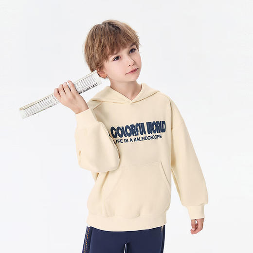 【MQD】童装男大童春新款学院风运动休闲字母连帽卫衣 商品图2