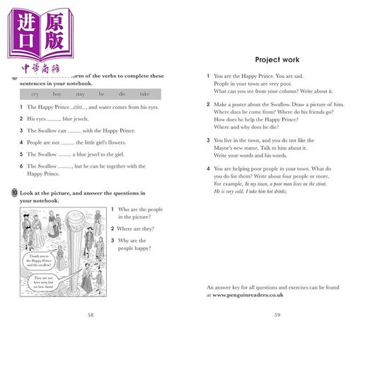 【中商原版】企鹅阅读分级指导入门级5册 Penguin Readers Starter Level企鹅分级文学经典入门级 ELT儿童分级读物 插图故事书 商品图4