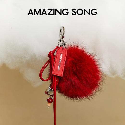 Amazing Song 乙颂狐狸毛毛绒手工挂件箱包书包配饰秋冬新款新年装饰 商品图1