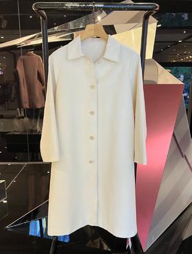 女士丝羊毛翻领风衣