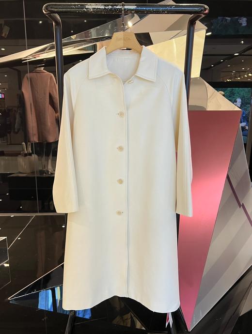 女士丝羊毛翻领风衣 商品图0