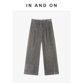 IN AND ON 经典升级 立体坑条雪尼尔直筒裤 54696