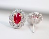 1.57ct刻面红宝石耳钉 商品缩略图1
