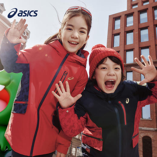 【商场同款】Asics/亚瑟士童装儿童三防外套春夹棉保暖新年红色 商品图4