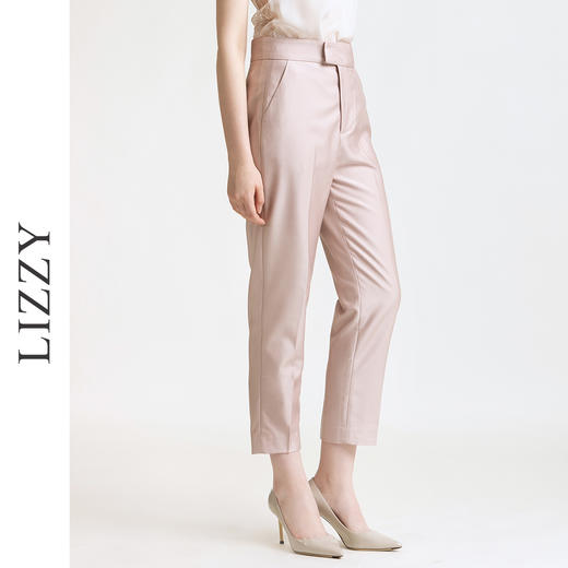 LIZZY早秋高腰直筒休闲西装女裤银行邮政工作裤制服高级定制7855 商品图2