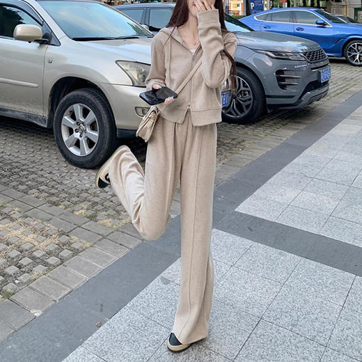 裁缝学苑AS384高级感卫衣运动套装女春秋学生宽松显瘦韩版时尚阔腿裤休闲两件套 商品图1