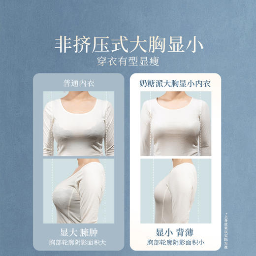 奶糖派缪斯超薄全罩杯文胸大胸显小蕾丝钢圈承托内衣女薄款胸罩 商品图3